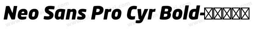 Neo Sans Pro Cyr Bold字体转换
